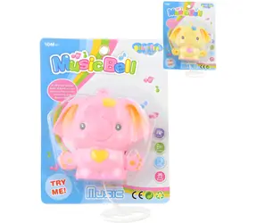 Orion Słoń z nakręcaną zabawką / Plastik / 13 cm / 2 kolory / 10m+