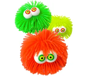Orion Piłka Shaggy z oczami i światłem / Zabawka / Gumowa / 8 cm / od 3 lat