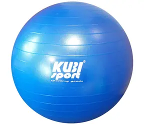 KUBIsport Giant 85 cm niebieski / Piłka gimnastyczna / udźwig 150 kg / wzrost 180-195 cm