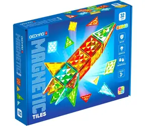 Geomag Magnetyczne Płytki Gems magnetyczny zestaw konstrukcyjny / 32 elementy / od 3 lat