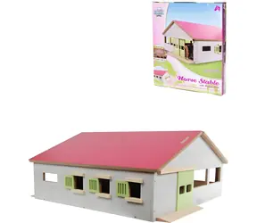 Drewniana stajnia dla koni KIDS GLOBE / 62 × 56 cm / od 3 lat