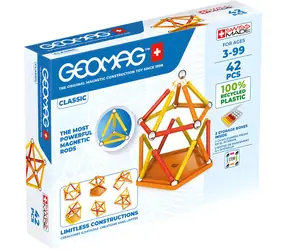 Geomag Magnetyczny zestaw konstrukcyjny Classic pomarańczowy / 42 elementy / 3-99 lat