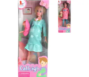 Lalka Orion Calleigh ciężarna mama / 27 cm / Z dzieckiem w brzuszku / Plastik, materiał tekstylny