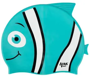 Czapka silikonowa Acra Nemo turkusowa / Czapka / Silikonowa / dziecięca