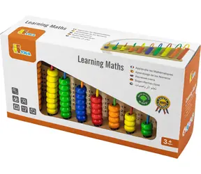 VIGA Drewniany abakus Uczymy matematyki / Zabawka dydaktyczna / dodawanie i odejmowanie / od 3 lat