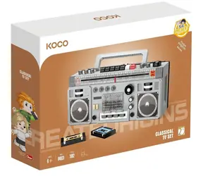Zestaw konstrukcyjny KOCO Mini Cassette Player / 1982 elementy / plastik / 2 figurki / od 6 lat