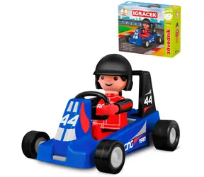 EFKO Toy Racer niebieski kart / Figurka z kartem / plastik / od 3 lat