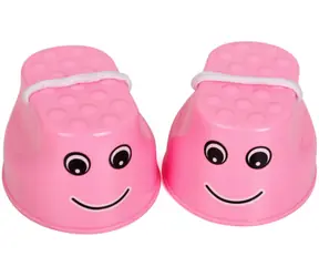 Szczudła MERCO Smile różowe / Szczudła do nauki równowagi / Antypoślizgowe / od 3 lat