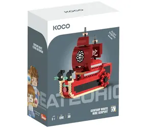 Zestaw do budowy statku pirackiego KOCO Mini / 300 elementów / plastik / 6+