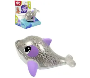 Simba ABC Delfin brokat / Zabawka do kąpieli / Świeci pod wodą / Czujnik dotykowy / 14 cm / Na baterie