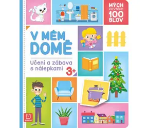 AKSJOMAT Książeczka z naklejkami Moje pierwsze 100 słów W moim domu / od 3 lat / 12 stron