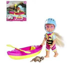 Simba Evička Lalka Evi Love z kajakiem / 12 cm / od 3 lat