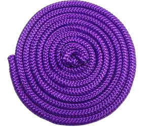 Skakanka gimnastyczna KUBIsport 3 m fioletowa / Sprzęt fitness / Długość 3 m