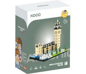 Zestaw konstrukcyjny KOCO Mini Big Ben / 523 elementy + 2 figurki / plastikowy / 6+