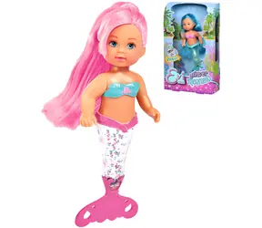 Simba Lalka Evička Syrenka / 14 cm / błyszcząca płetwa / 3 kolory / od 3 lat