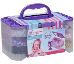 WIKY Zestaw do tworzenia kreatywnych bransoletek / Koraliki, sznurki, stojak na bransoletki / Plastik / od 6 lat
