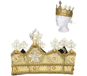 WIKY Royal crown gold / dodatek karnawałowy / materiał tekstylny, plastik