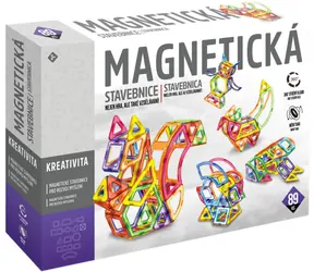 Magnetyczny zestaw konstrukcyjny 89 elementów / Zestaw konstrukcyjny / plastik, magnes / od 3 lat
