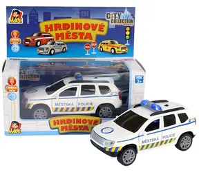 KOLEKCJA MIEJSKA Samochód policyjny SUV 10 cm / Zabawka / Światło i dźwięk / Na baterie / Od 3 lat