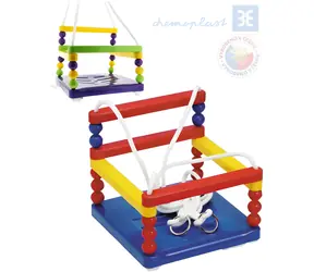 CHEMOPLAST Huśtawka wisząca dla dzieci / Plastik / Nośność 50 kg / Siedzisko 32 x 32 cm / Z barierką / od 3 lat