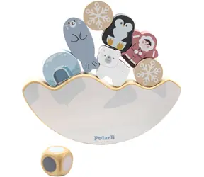 VIGA PolarB Gra balansowa Kra lodowa / Drewno / 12 elementów / od 18 miesięcy