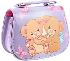 Orion Torebka Misie Teddy fioletowa / 16 x 15 x 7 cm / plastik / Przedszkolaki