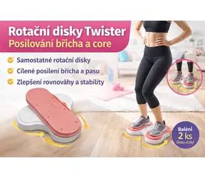 Merco Twist różowy / Krążek obrotowy / 2 szt. / 21 x 29 cm / Plastik