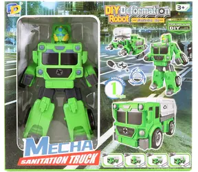 Orion Transformer samochód-robot zielony / zestaw montażowy 2 w 1 z wkrętakiem / plastik / od 3 lat