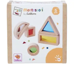 Klocki sensoryczne EICHHORN Montessori / 5 sztuk / drewno FSC / od 12 miesięcy