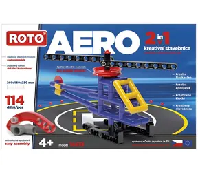 Zestaw konstrukcyjny ROTO Helikopter 2w1 / 114 elementów / Plastik / od 4 lat