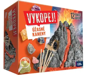 Albi Dig! Amazing Stones / Zestaw naukowo-wykopaliskowy / 12 kamieni / od 6 lat