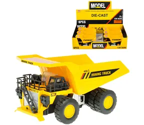 Wywrotka żółto-czarna metalowo-plastikowa / Wywrotka / 1:50 / 16 cm / na baterie / światło i dźwięk