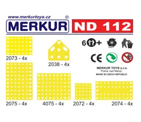 Merkur ND112 Zestaw dużych talerzy / Akcesoria do zestawów konstrukcyjnych / Plastik / 24 szt. / od 7 lat