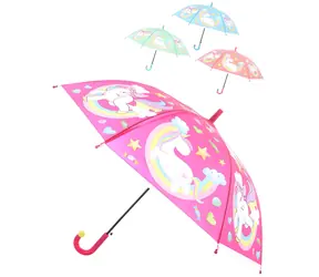 Parasol Orion Jednorożec z funkcją pop-up /  83,5 cm / mix kolorów / dla dziewczynek