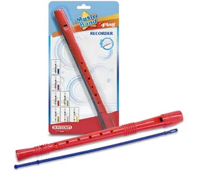 Flet Bontempi plastikowy czerwony / Instrument muzyczny / sopran / 33 cm / od 3 lat