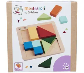 EICHHORN Montessori Puzzle Squares / 12 elementów / drewno / od 24 miesięcy