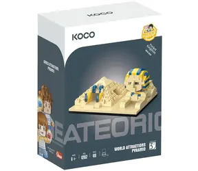 KOCO Zestaw konstrukcyjny mini piramida ze sfinksem / 410 elementów / plastik / 6+