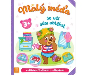 AKSJOMAT Miś uczy się sam ubierać / Książeczka z naklejkami / 12 stron / od 3 lat