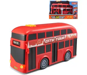 Autobus piętrowy Orion czerwony 18 cm / Plastik / Światło i dźwięk / od 3 lat
