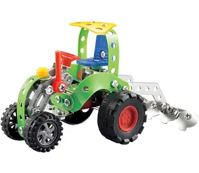 Zestaw metalowy traktor / Do wkręcania / 122 elementy / Metal, plastik / od 6 lat