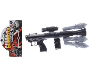 Wyrzutnia rakiet Orion z 3 pociskami / Pistolet dziecięcy / Plastik / 28 cm