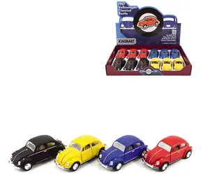 KINSMART VW Klasyczny Garbus Hippie Model Samochodu / Model Samochodu / metal i plastik / naciąg / 13 cm / od 3 lat