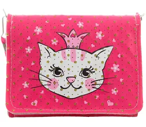 Torebka Orion Kotek brokatowy różowy / Plastik / 15 x 12 x 4 cm / od 3 lat