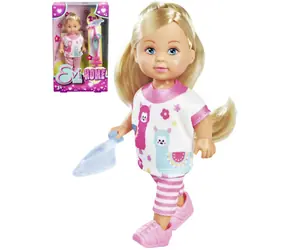 Simba Lalka Evička w ubrankach domowych z odkurzaczem 2w1 / 12 cm / od 3 lat