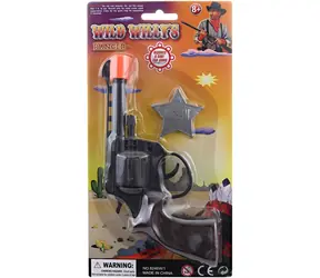 Pistolet kapsułowy Orion Cowboy Colt / Pistolet kapsułowy / 8 strzałów / plastik / odznaka szeryfa / 8+
