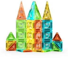 Geomag Magnetyczne Płytki Gems Mini Magnetyczny Zestaw Budowlany / 26 elementów / Puszka / od 3 lat