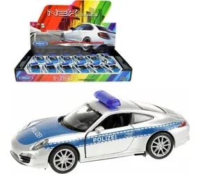 Welly Samochód Porsche 911 (991) Carrera S policja / Metal + plastik / Tył / 12 cm / od 3 lat