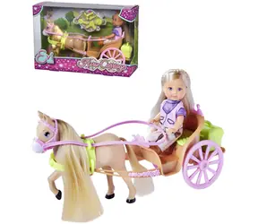 Simba Lalka Evička z powozem i koniem / 12 cm / z akcesoriami / od 3 lat