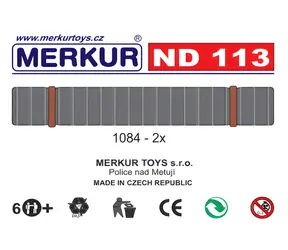 Merkur ND113 Gąsienice gumowe / zestaw 2 szt. / długość 19/39 cm / do pojazdów gąsienicowych