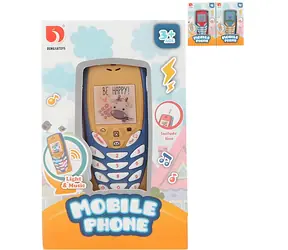 Orion Telefon dziecięcy retro z przyciskami / Zabawka na baterie / światło i dźwięk / 3 kolory